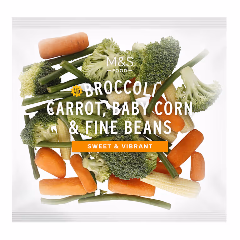 M&S Broccoli, Carrot, Baby Corn and Fine Beans
