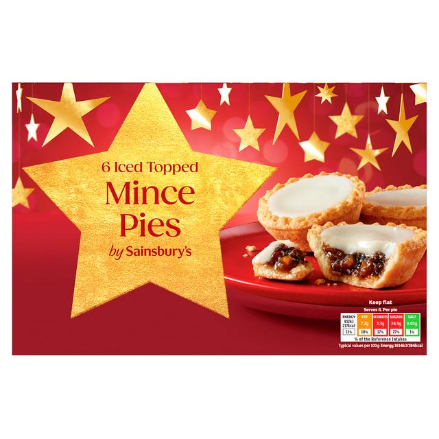 Sainsbury's Iced Topped Mince Pies x6 305g