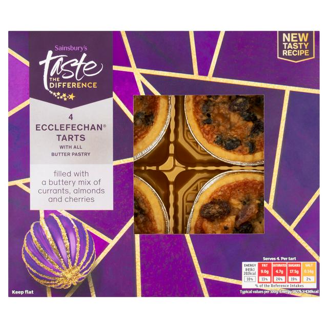 Sainsbury's Ecclefechan Tarts with All Butter Pastry, Taste the Difference x4 185g