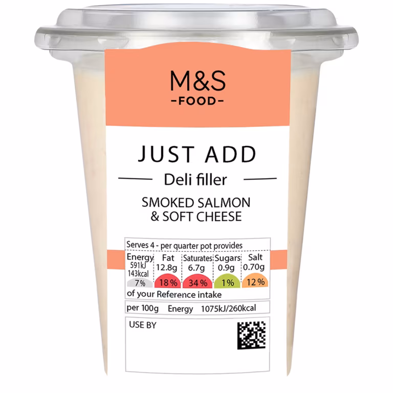 M&S Smoked Salmon and Soft Cheese