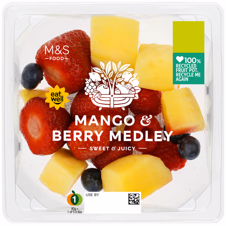 M&S Mango, Strawberries, Raspberries and Blueberries