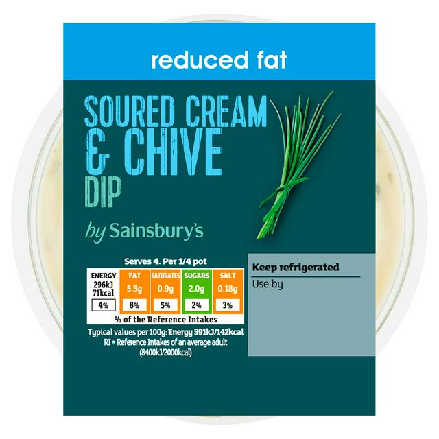 Sainsbury's Soured Cream & Chive Dip, Be Good To Yourself 200g