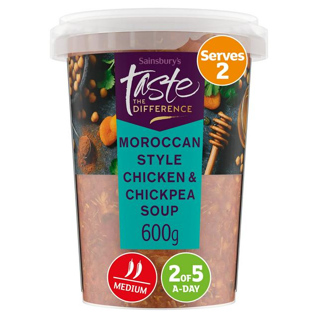 Sainsbury's Moroccan Style Chicken & Chickpea Soup, Taste the Difference 600g