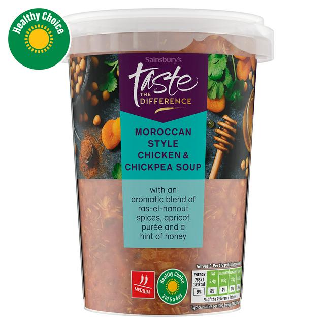 Sainsbury's Moroccan Style Chicken & Chickpea Soup, Taste the Difference 600g