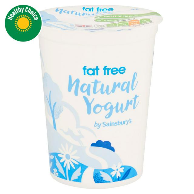 Sainsbury's Fat Free Natural Yogurt 500g