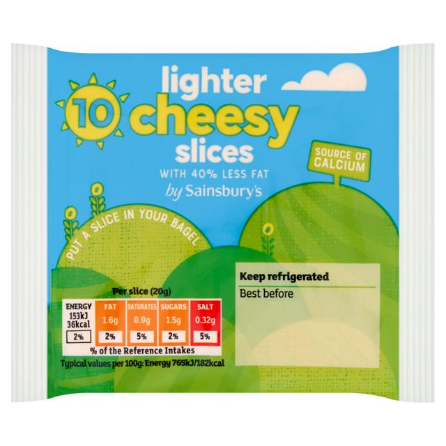 Sainsbury's Reduced Fat Cheesy Slices 200g