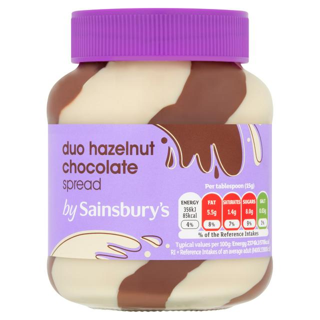 Sainsbury's Duo Hazelnut Chocolate Spread 400g