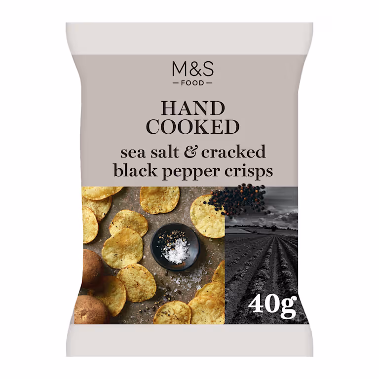 M&S Hand Cooked Sea Salt and Cracked Black Pepper Crisps