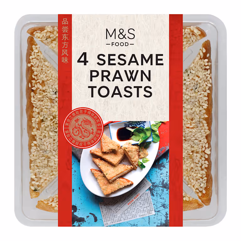 M&S 4 Sesame Prawn Toasts