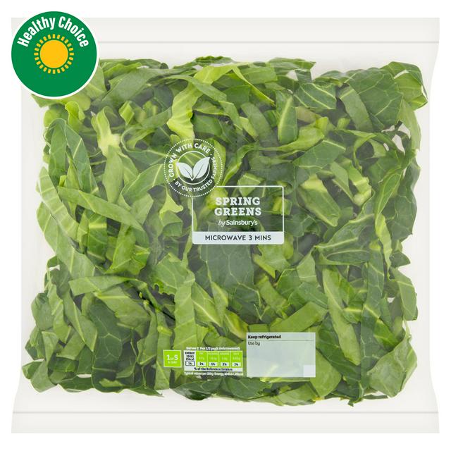 Sainsbury's Ready Prepared Spring Greens 200g