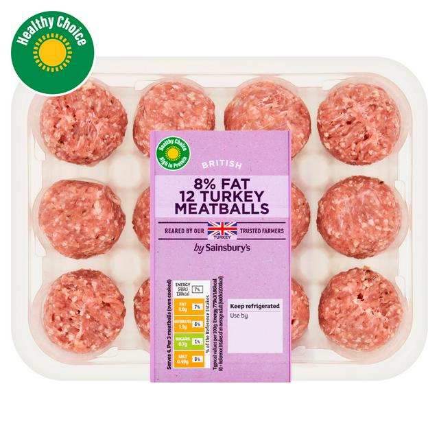 Sainsbury's Fresh British Turkey Meatballs x12 400g