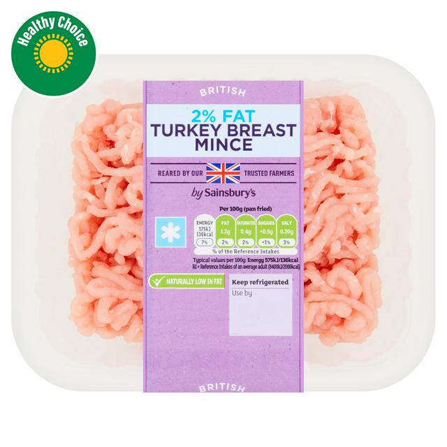 Sainsbury's British 2% Fat Turkey Breast Mince 250g