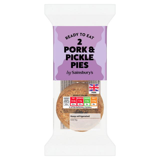 Sainsbury's Pork & Pickle Snack Pie x2 130g