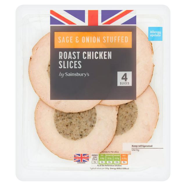 Sainsbury's British Roast Chicken & Stuffing 100g, x4 Slices