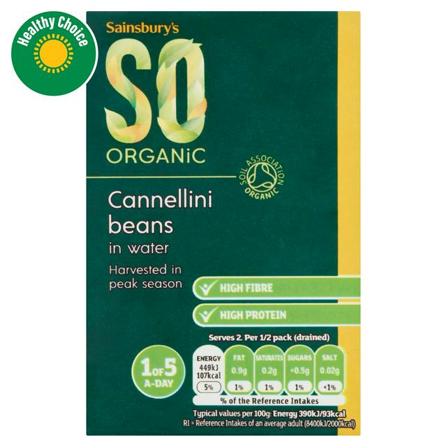 Sainsbury's Cannellini Beans Carton, SO Organic 380g (230g*)