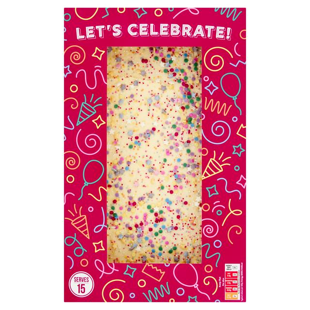 Sainsbury's Birthday Celebration Madeira Tray Bake Cake 645g (Serves 15)