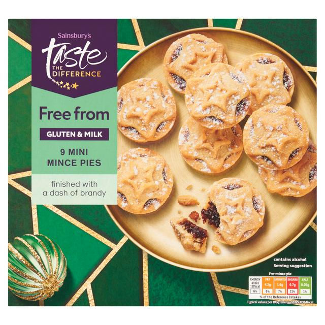 Sainsbury's Free From Mini Mince Pies, Taste the Difference x9 275g