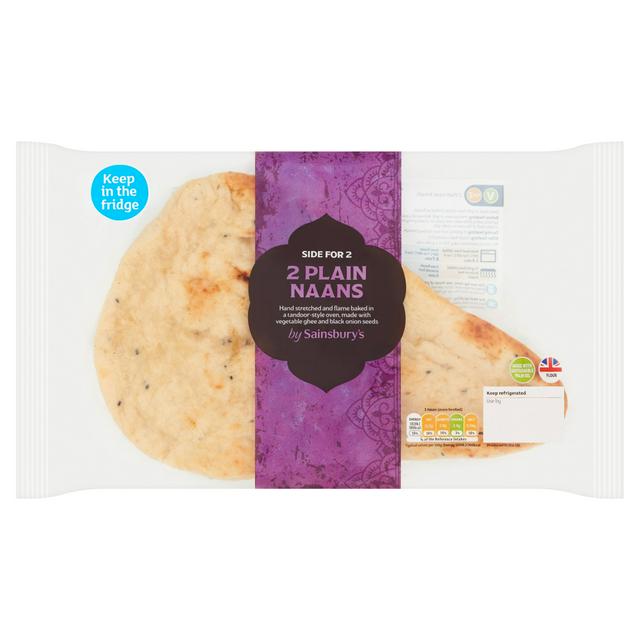Sainsbury's Indian Plain Naan x2 260g