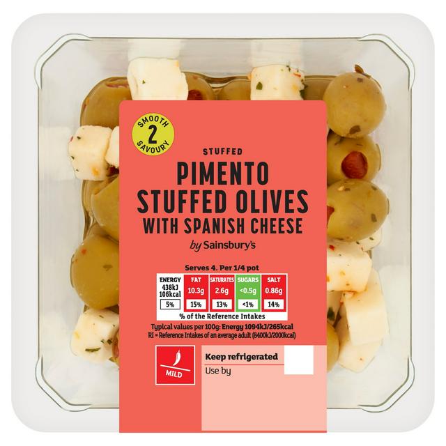 Sainsbury's Pimento Stuffed Olives with Spanish Cheese 160g