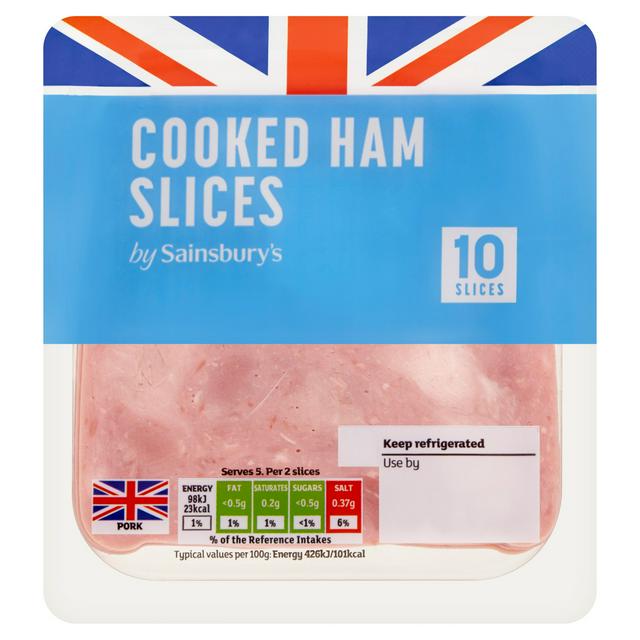 Sainsbury's British Cooked Ham Slices x10 115g