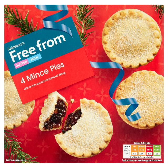Sainsbury's Free From Mince Pies x4 230g