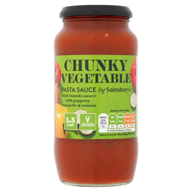 Sainsbury's Pasta Sauce, Chunky Vegetable 500g