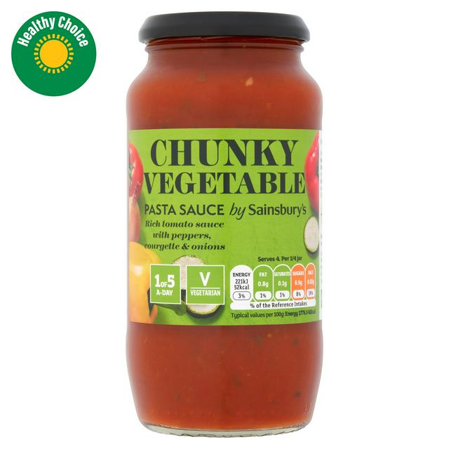 Sainsbury's Pasta Sauce, Chunky Vegetable 500g