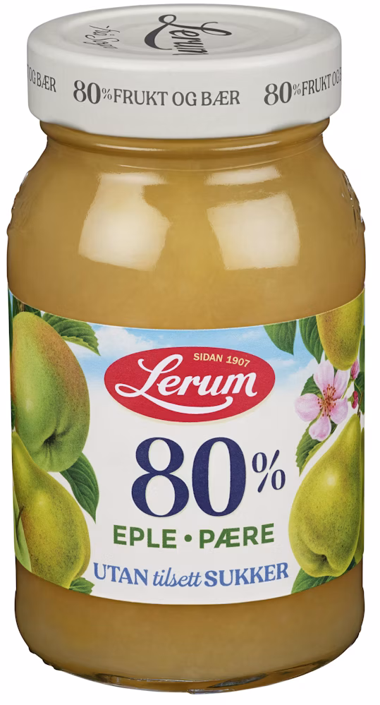 Eple & Pæresyltetøy 80% Uten Tilsatt Sukker, 320 g