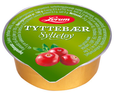 Tyttebærsyltetøy 100/24g Lerum