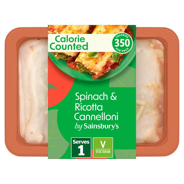 Sainsbury's Calorie Counted Spinach & Ricotta Cannelloni 400g