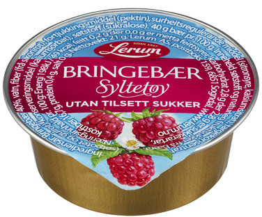 Bringebærsyltetøy Original Utan Tilsett Sukker Kuvert 100/21g