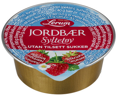 Jordbærsyltetøy Original Utan Tilsett Sukker Kuvert 100/21g