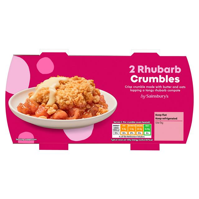 Sainsbury's Rhubarb Crumble 2x120g