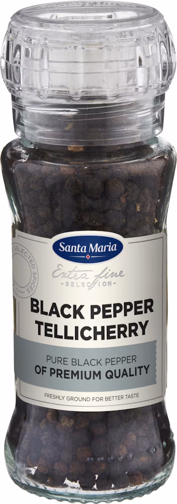 Tellicherry pepper Med kvern, 70 g