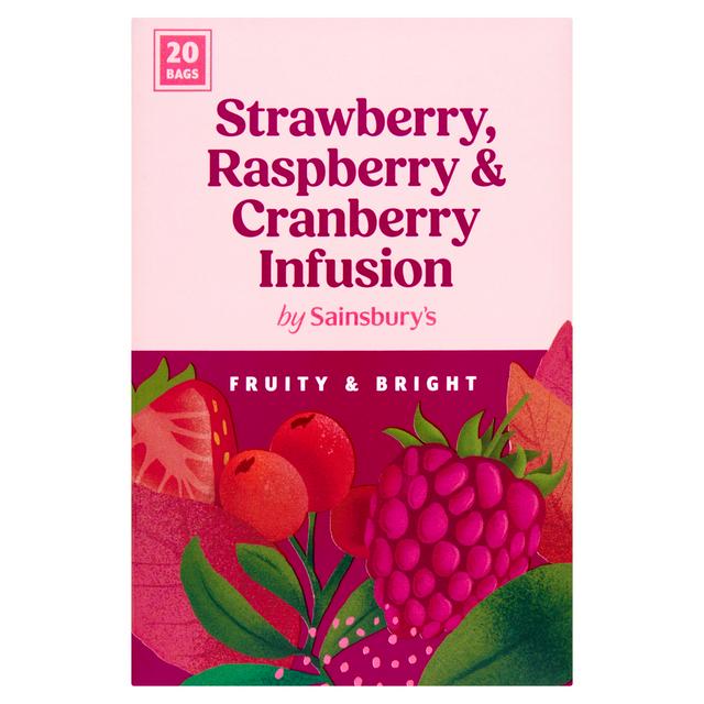 Sainsbury's Strawberry, Raspberry & Cranberry Tea Bags x20