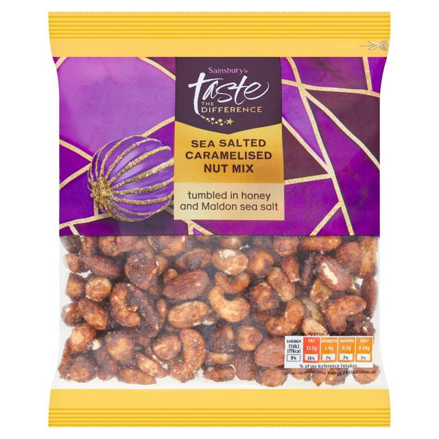 Sainsbury's Christmas Sea Salted Caramelised Nut Mix, Taste the Difference 225g