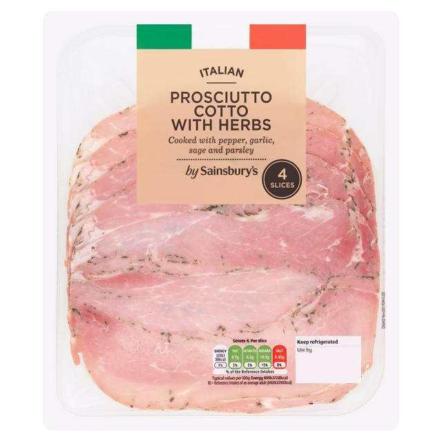 Sainsbury's Italian Prosciutto Cotto Slices with Herbs x4 100g