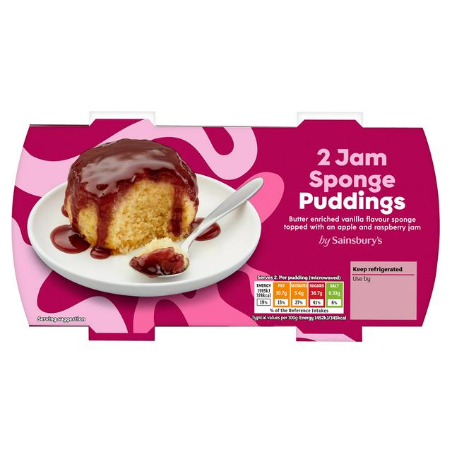 Sainsbury's Raspberry Jam Pudding 2x110g