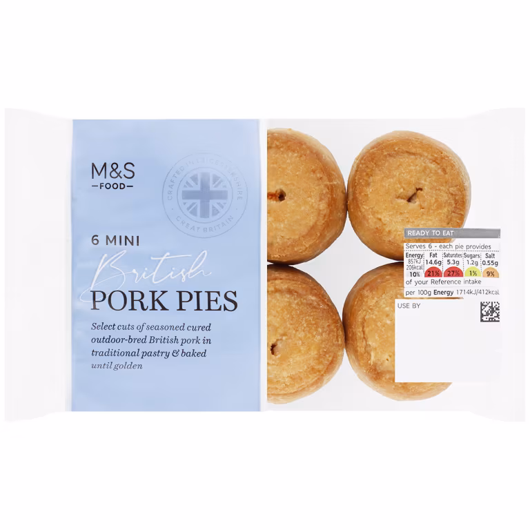 M&S 6 Mini Pork Pies