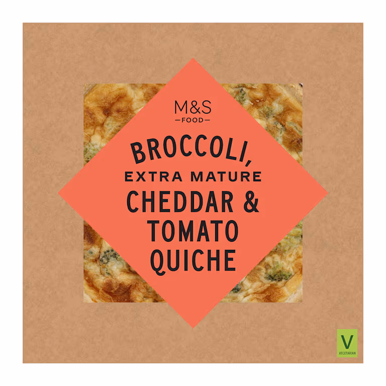M&S Broccoli, Extra Mature Cheddar & Tomato Quiche