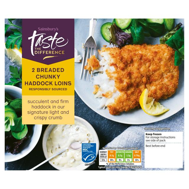 Sainsbury's Breaded Chunky Haddock, Taste the Difference x2 300g
