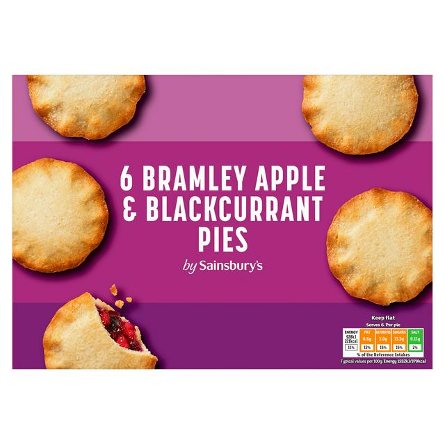 Sainsbury's Bramley Apple & Blackcurrant Pies x6