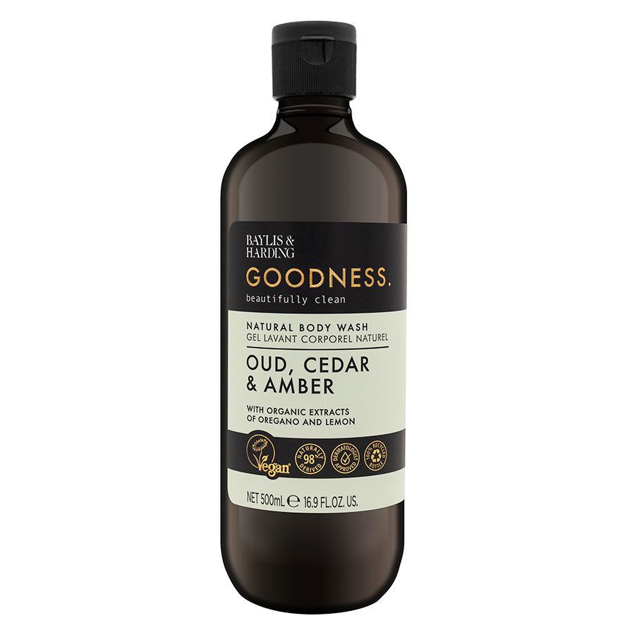 Baylis & Harding Goodness Oud, Cedar & Amber Body Wash 500ml