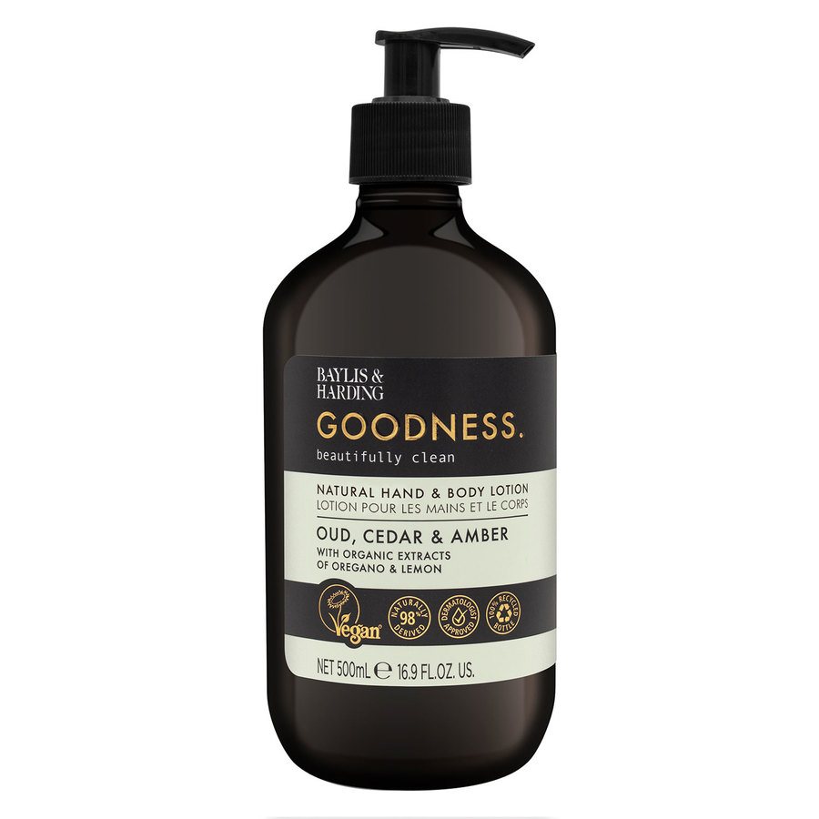 Baylis & Harding Goodness Oud, Cedar & Amber Hand & Body Cream 500ml