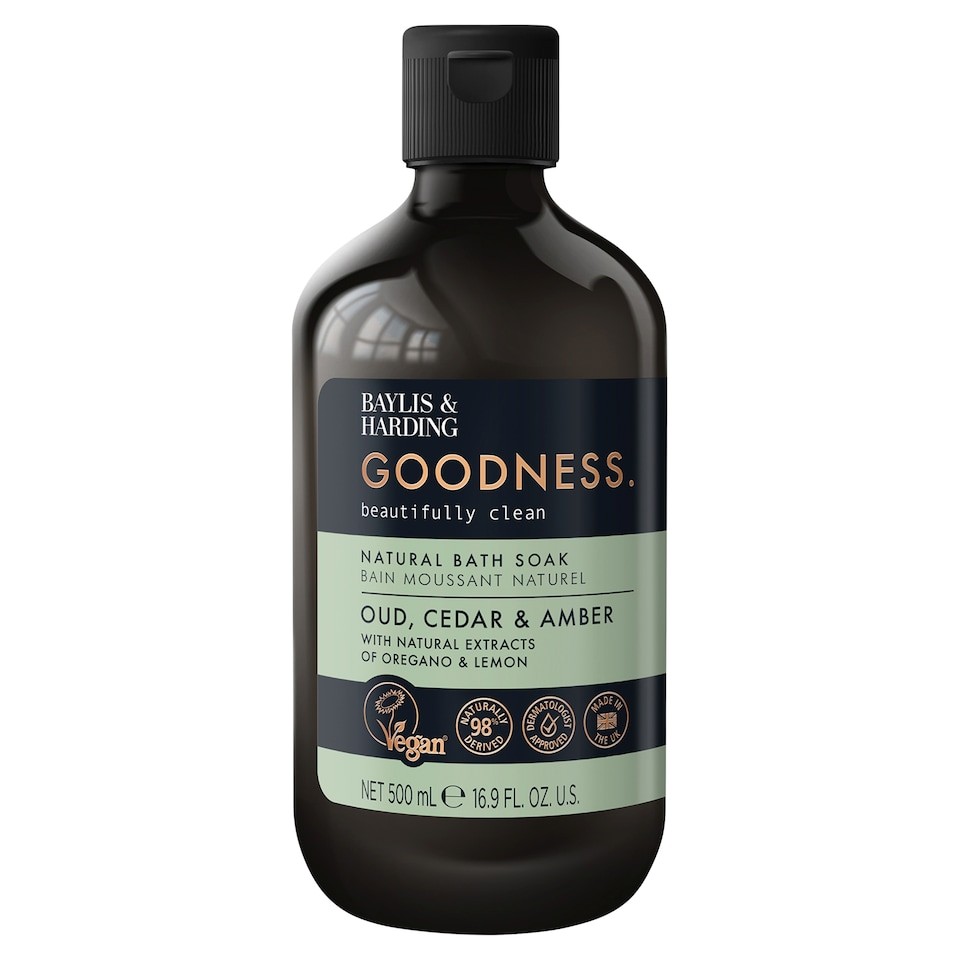 Baylis & Harding Goodness Oud Cedar & Amber Bath Soak 500Ml