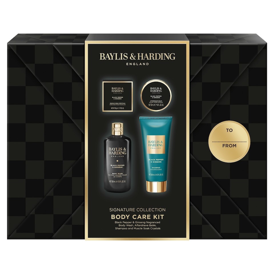 Baylis & Harding Black Pepper & Ginseng Men's Body Care Kit Gift Set
