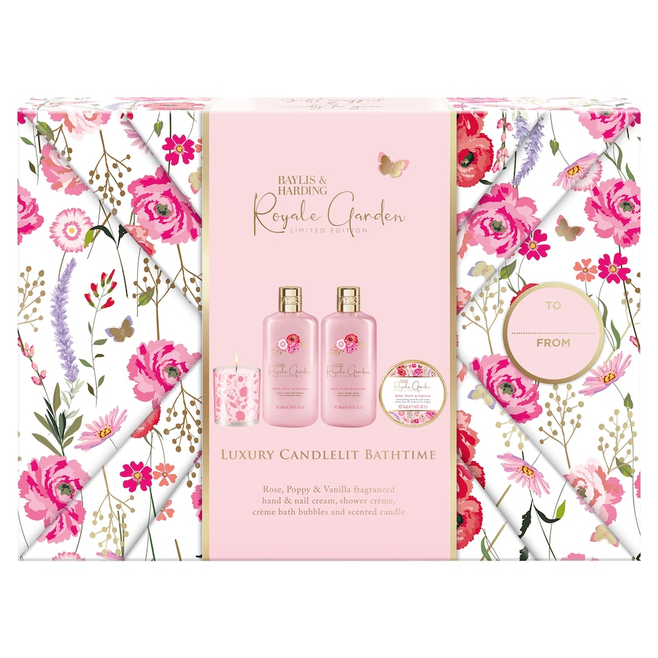 Baylis & Harding Royale Garden Gift Wrapped Candlelit Gift Set