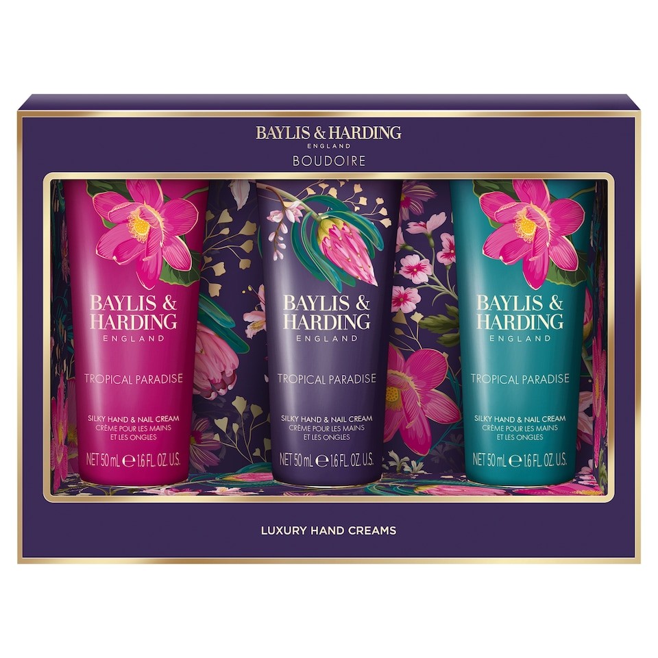 Baylis & Harding Boudoire Luxury Hand and Nail Cream 3x50ml