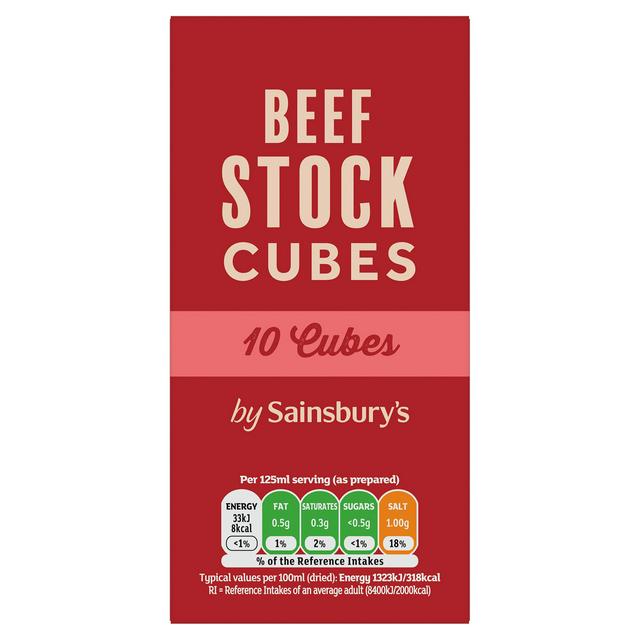 Sainsbury's Stock Cubes, Beef 10x10g