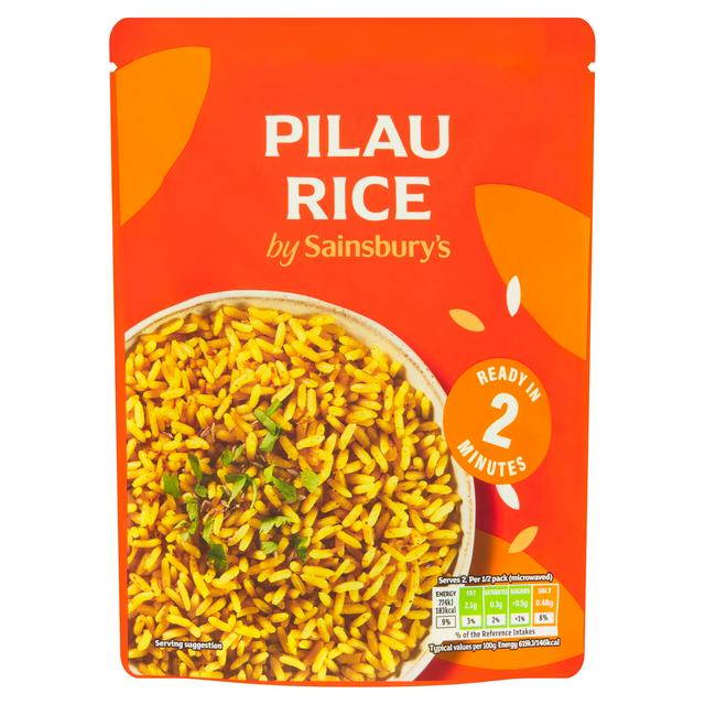 Sainsbury's Microwave Pilau Rice With Spices, Cumin and Fennel Seeds P250g
